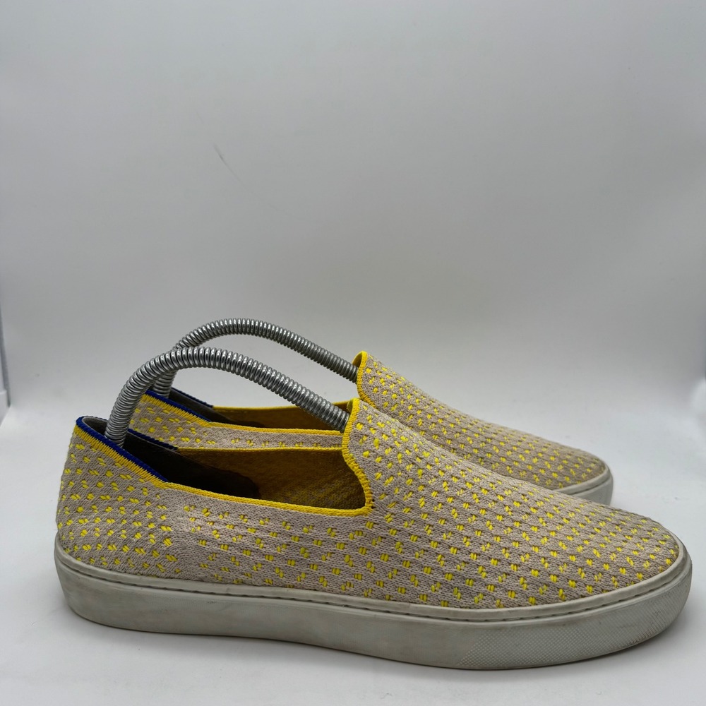 Rothy's Women's Slip On Sneakers Yellow Knit Round Toe Comfort‎ Size 10